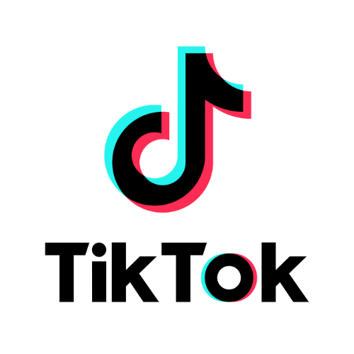 Image of the TikTok logo with 3d red and blue effects
