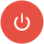 red round icon with power button in the middle